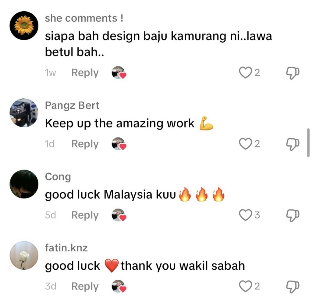 Dapat Pujian Daripada Netizen, Ramai Suka Design Baju Atlet Sukma Sabah
