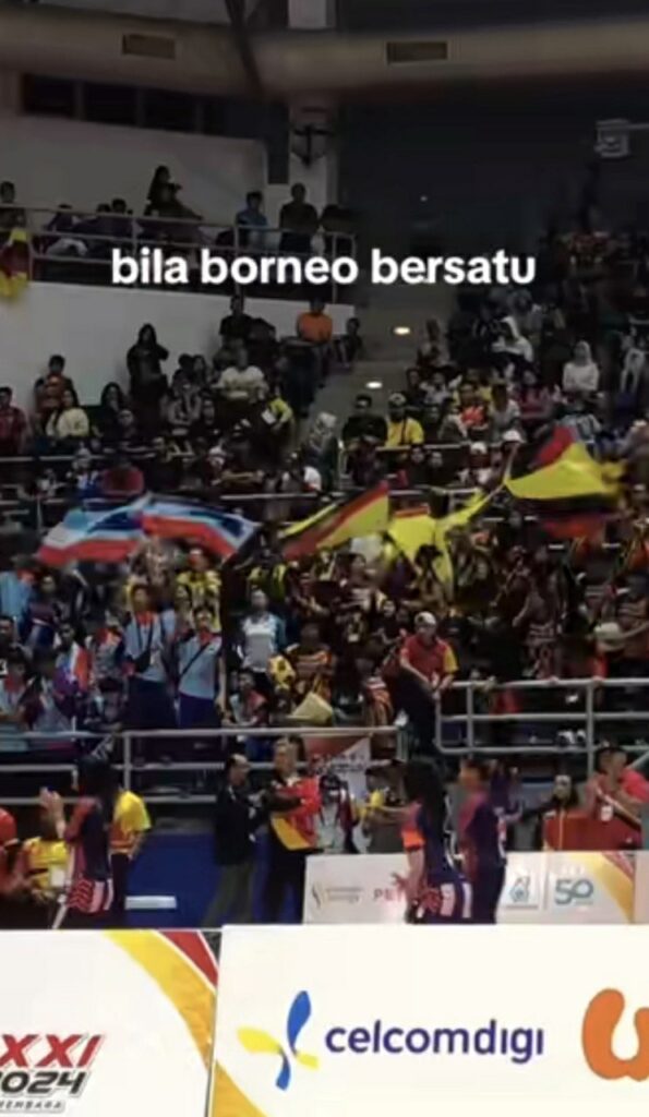 Borneo Bersatu, Penyokong Sabah Sarawak Sukma 2024 Nyanyi Bersama Lagu 'Bekikis Bulu Betis'
