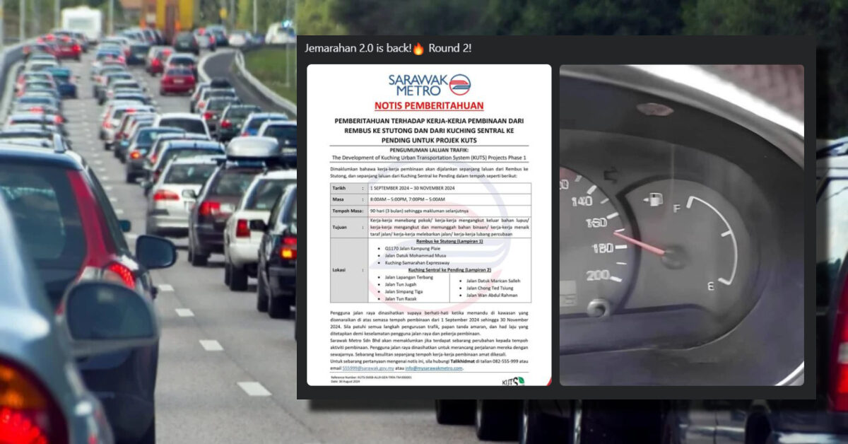 Kerja Pembinaan Besar-Besaran Di Laluan Utama Kuching Dan Samarahan, Ini Senarai Jalan Terlibat