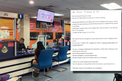 Pasangan Dari Korea Sanggup Hantar Surat Puji Layanan Mesra Pegawai JPJ Kuching