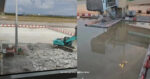 Pelancong Luah Kecewa, Air Bertakung Di Pelataran Pesawat Di Lapangan Terbang Miri
