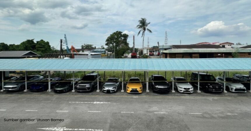 Kastam Sarawak Rampas Kenderaan Mewah Bernilai RM8.1 Juta Di Kuching