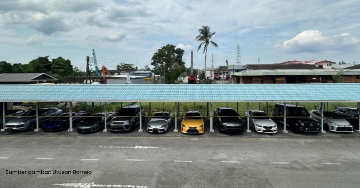 Kastam Sarawak Rampas Kenderaan Mewah Bernilai RM8.1 Juta Di Kuching