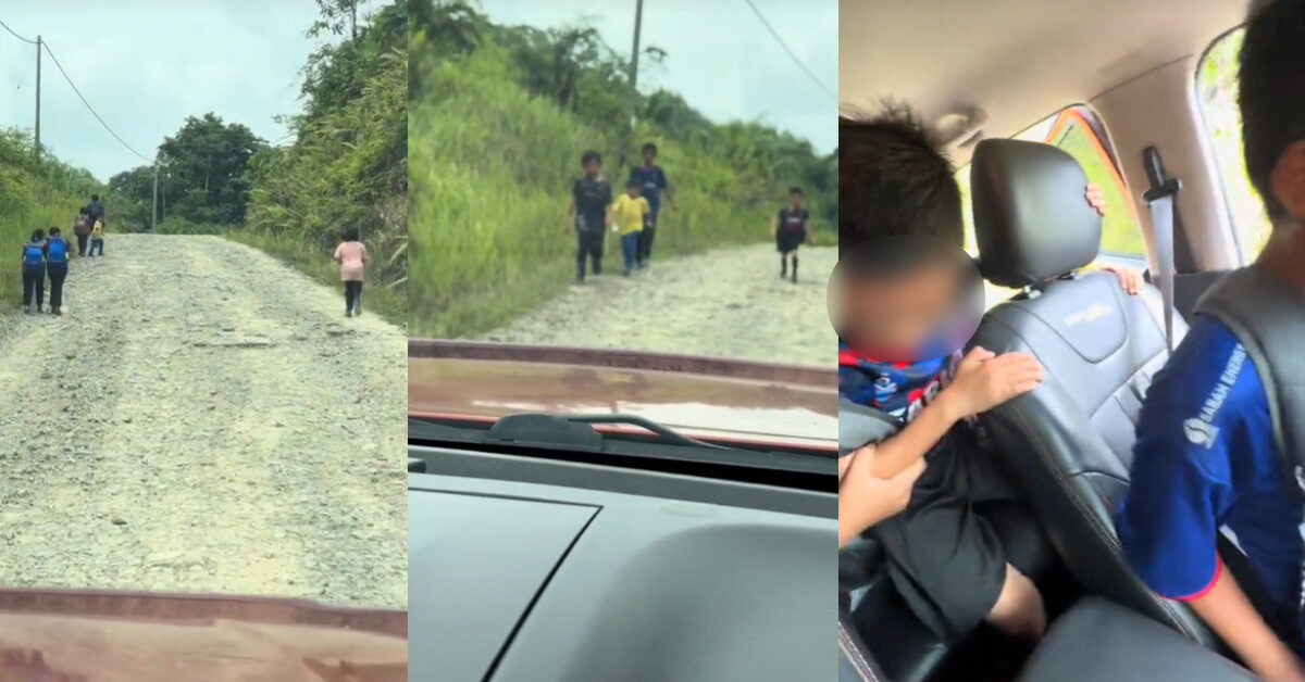 Tular Pelajar Di Pedalaman Sabah Terpaksa Jalan Kaki Satu Jam, Lalu Jalan Becak Ke Sekolah