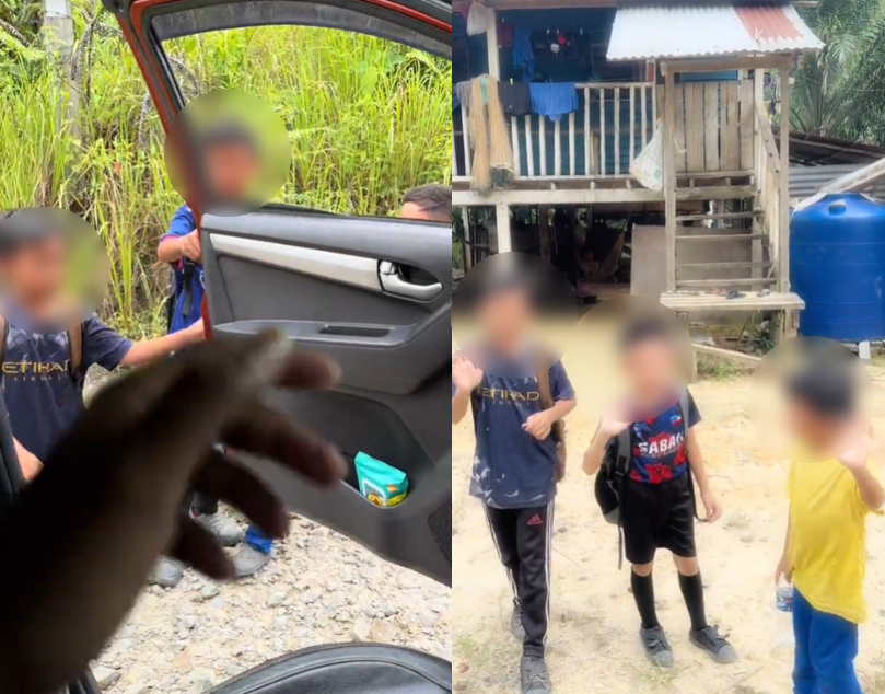 Tular Pelajar Di Pedalaman Sabah Terpaksa Jalan Kaki Satu Jam, Lalu Jalan Becak Ke Sekolah
