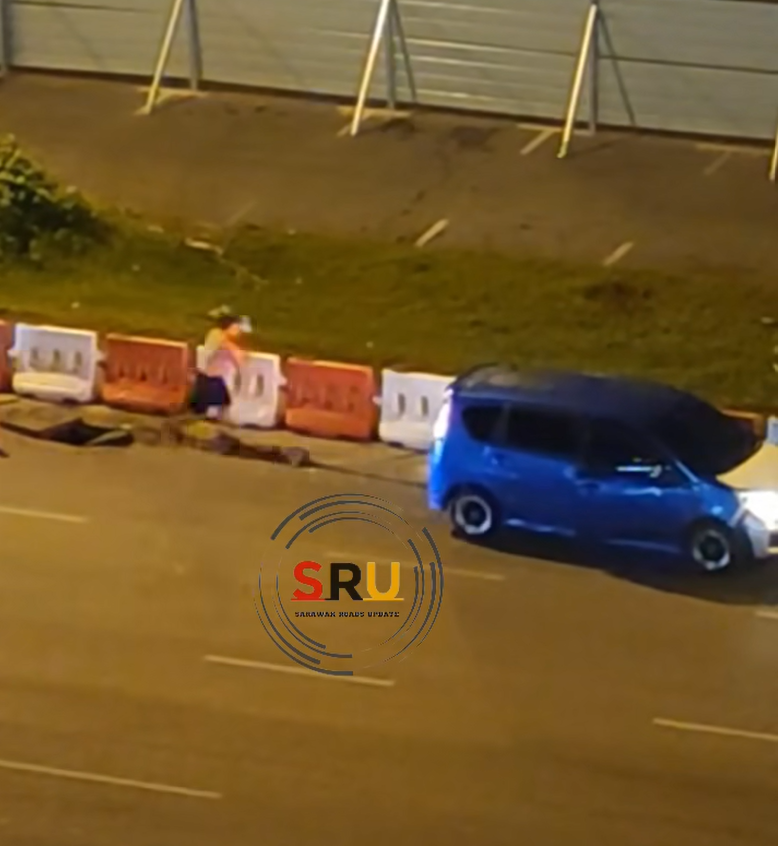 Individu Guna Alza Biru Dirakam Curi Kabel Di Hadapan Emporium Kuching