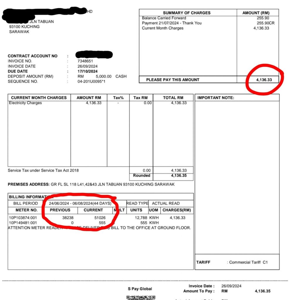 Tular Bil Elektrik Individu Di Kuching Ini Cecah RM 4K Setelah Tukar Ke Meter Digital