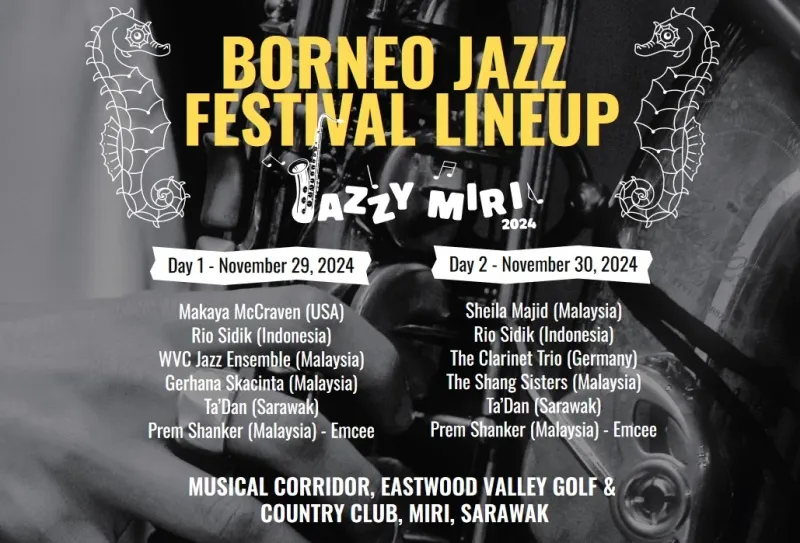 Borneo Jazz Festival 2024 Kembali Pada 29 November Hingga 1 Disember Di Miri