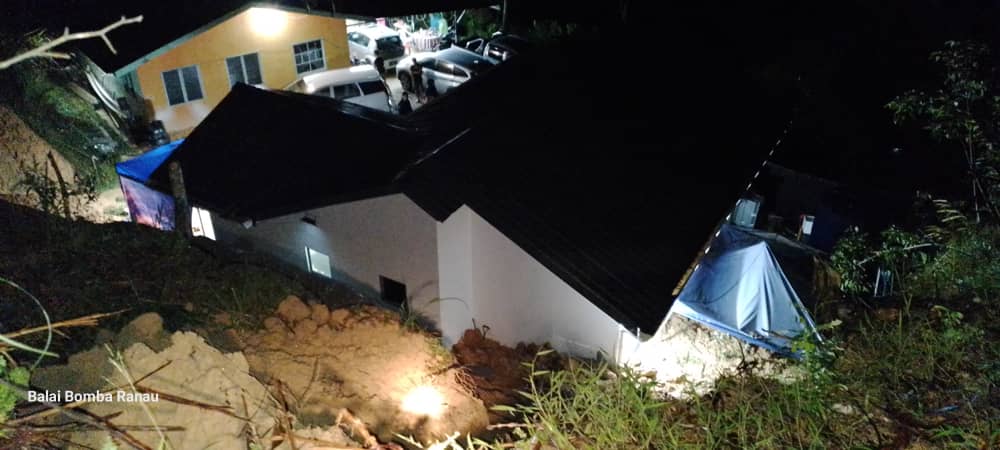 Rumah Hampir Tertimbus, Hujan Lebat 5 Jam Punca Tanah Runtuh Di Ranau