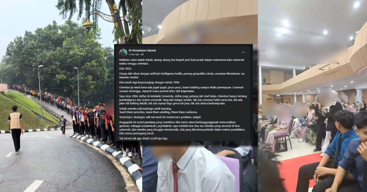 Individu Ini Kongsi Pendapat Tradisi Lama Minggu Orientasi Perlu Dirombak