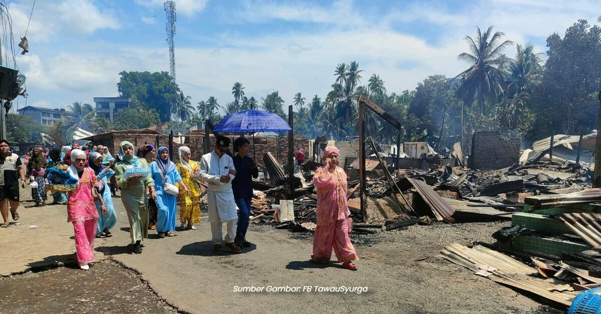 Kampung Terbakar, Keluarga Pengantin Tabah Teruskan Majlis Perkahwinan Di Tawau