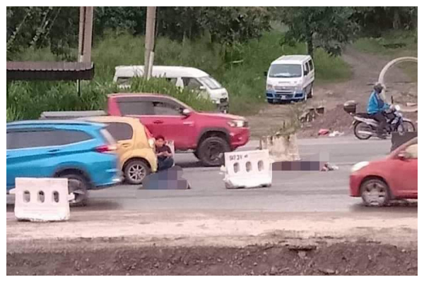Dua Beranak Maut Ketika Melintas Jalan Di Tuaran Sabah