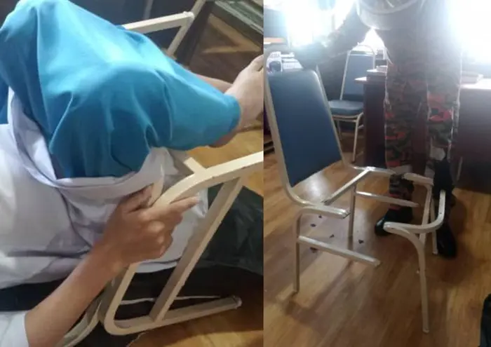 Pelajar SMK Tawau Cedera Tersekat Dalam Kerusi, Bomba Terpaksa Potong Guna Alat Hidraulik