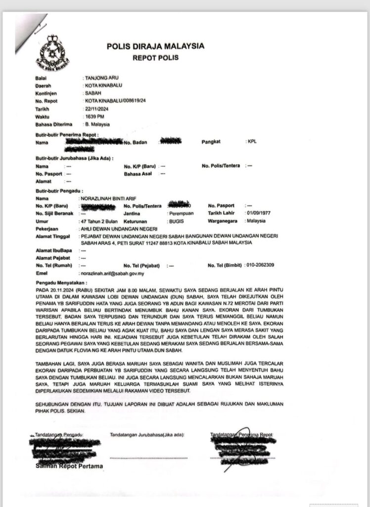 Bahu Ditumbuk Rakan Sejawat, ADUN Wanita Sabah Maafkan Gurauan Kasar