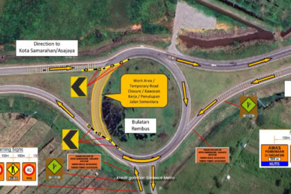 Jalan Bulatan Rembus Ditutup Untuk Pembinaan Laluan ART Mulai 21 November 2024