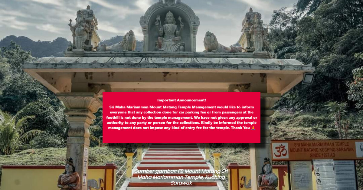 Pihak Pengurusan Kuil Sri Maha Mariamman Matang Perjelas Mengenai Kutipan Parkir