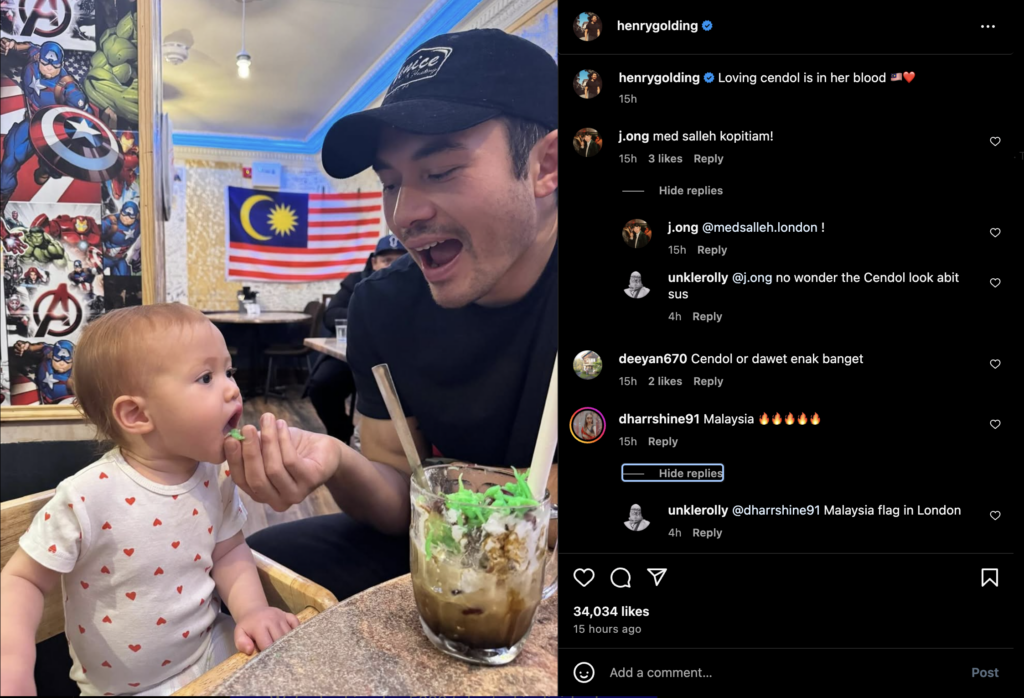 Henry Golding Tak Segan Bawa Anaknya Minum Cendol Macam 'Real Malaysian'