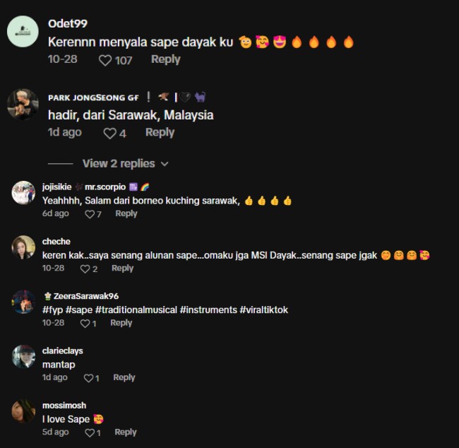 Lelaki Dari Kalimantan Buat Cover Lagu APT Guna Sape Raih Perhatian Ramai Netizen