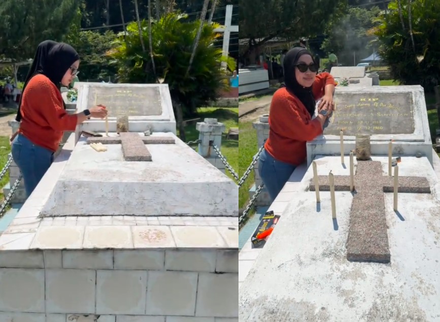 Wanita Muslim Sabahan Dikecam Gara-Gara Lawat Perkuburan Kristian, Ini Respon Beliau