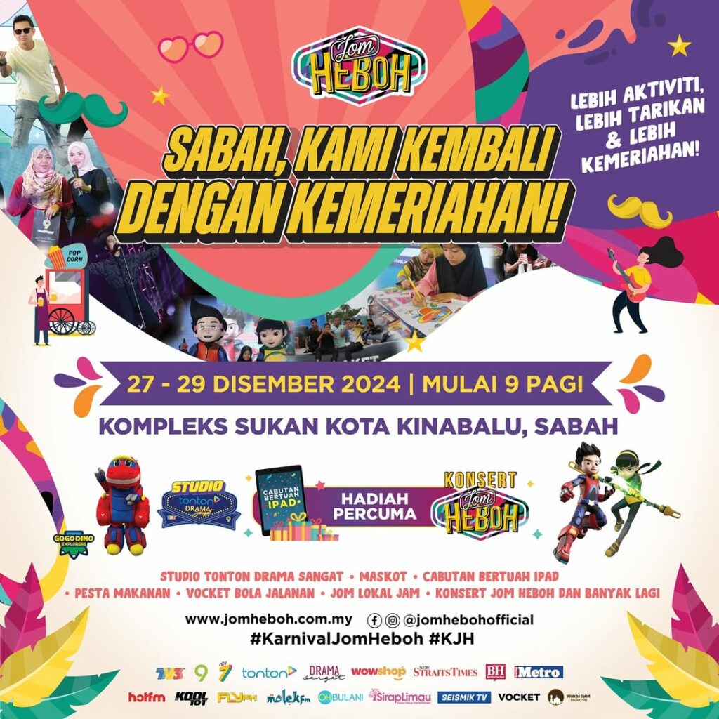 Karnival Jom Heboh 2024 Kembali Gegarkan Sabah Disember Ini