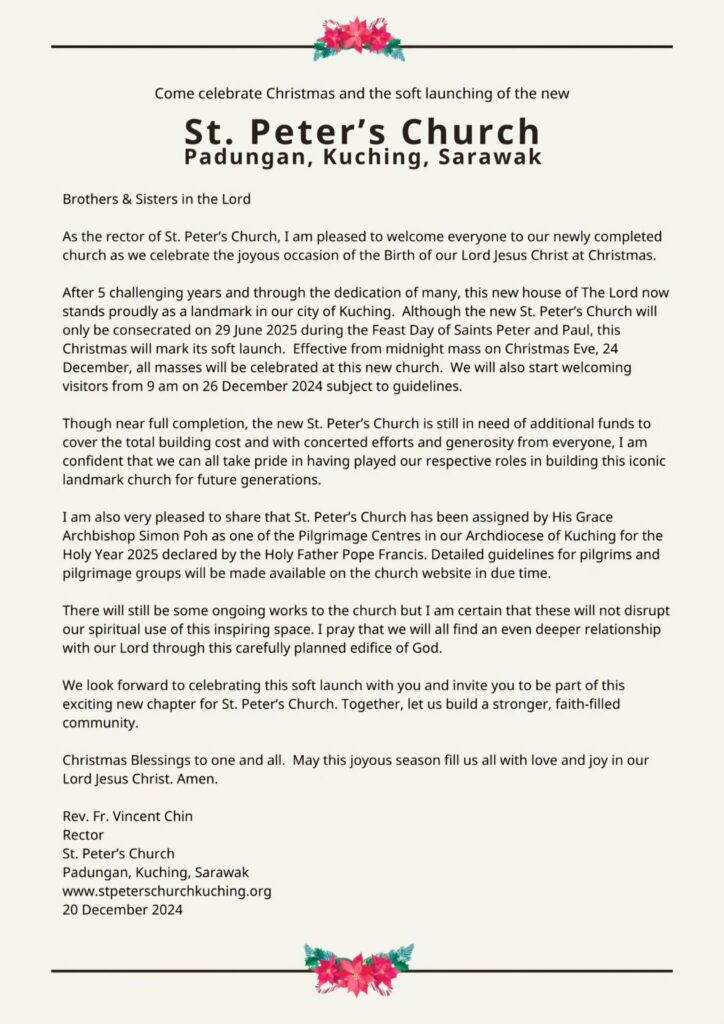 Gereja St Peter's Dibuka Untuk Semua, Ini Panduan Lengkap Pelawat Yang Anda Perlu Tahu