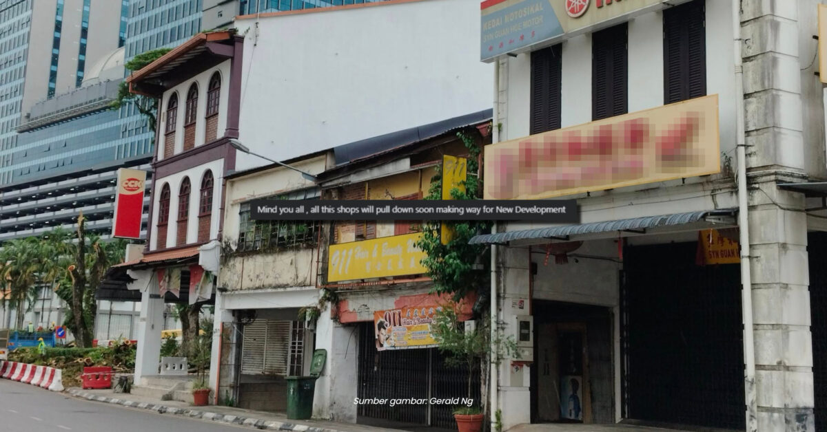 Bangunan Kedai Di Jalan P.Ramlee Kuching Bakal Diroboh Untuk Pembangunan Baharu
