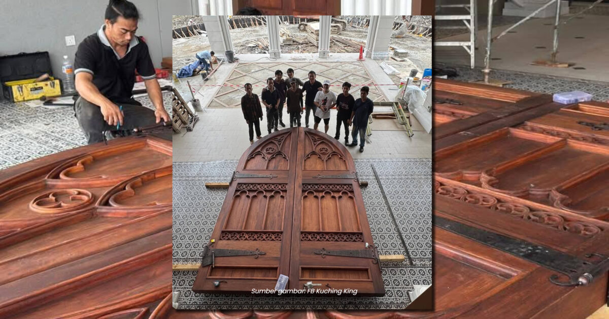 Majikan Dedah Pekerja Muslim Turut Bantu Siapkan Pintu Gereja St Peter Padungan