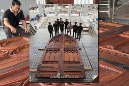 Majikan Dedah Pekerja Muslim Turut Bantu Siapkan Pintu Gereja St Peter Padungan