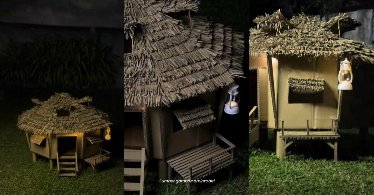 Netizen Teruja Lihat Pempengaruh Kembar Ini Buat Rumah Baruk Mini Untuk Kucingnya