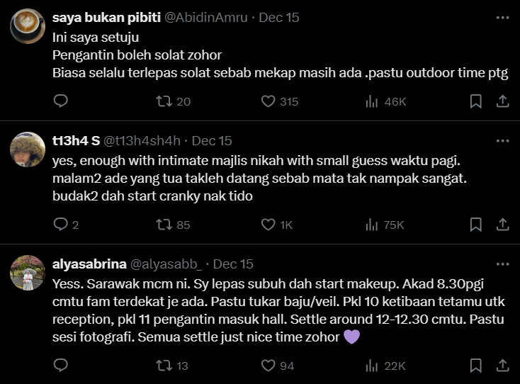 Tradisi Orang Sarawak Buat Majlis Kahwin Pagi Jadi Tumpuan Netizen