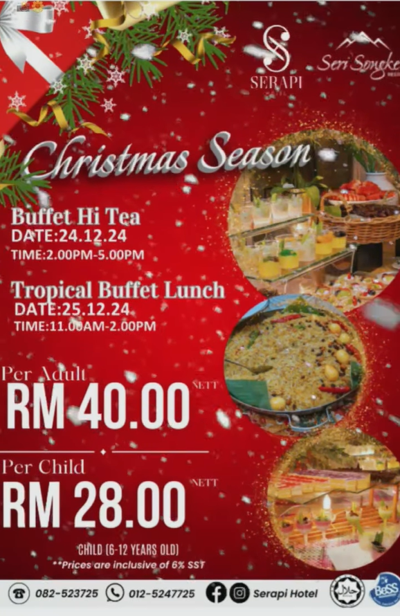 Ini Senarai Buffet Krismas Bawah RM100 Di Kuching 2024