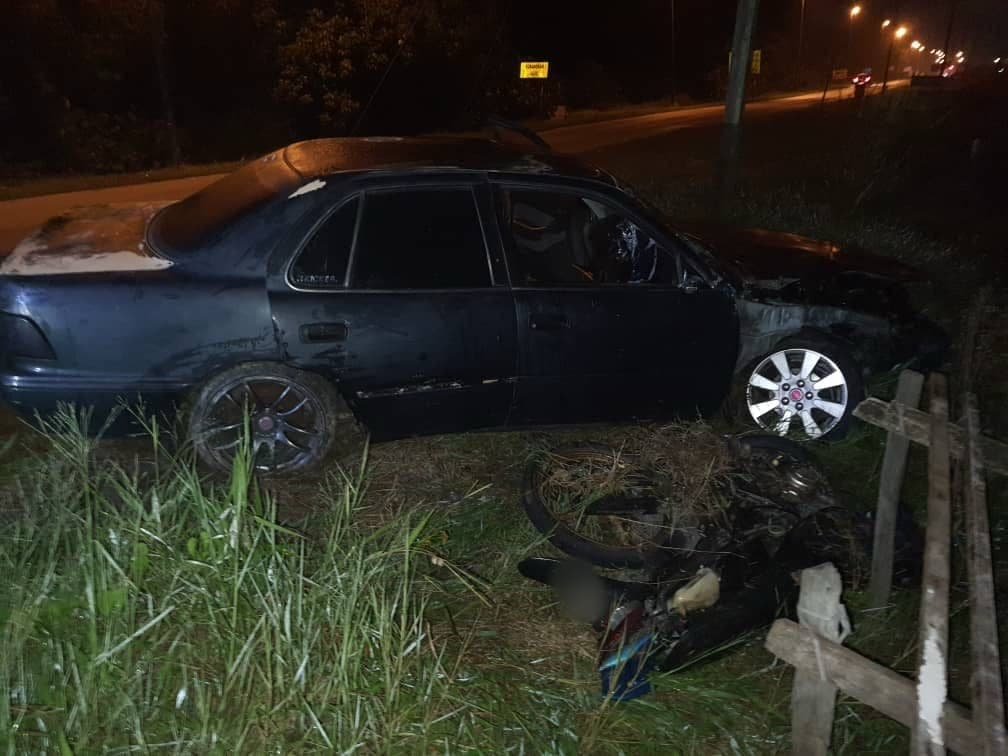 Penunggang Motosikal Maut, Pemandu Kereta Langgar Lari Di Jalan Matang