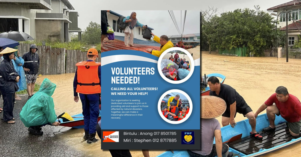 Bantuan Sukarelawan Diperlukan Untuk Mangsa Bencana Banjir Di Bintulu