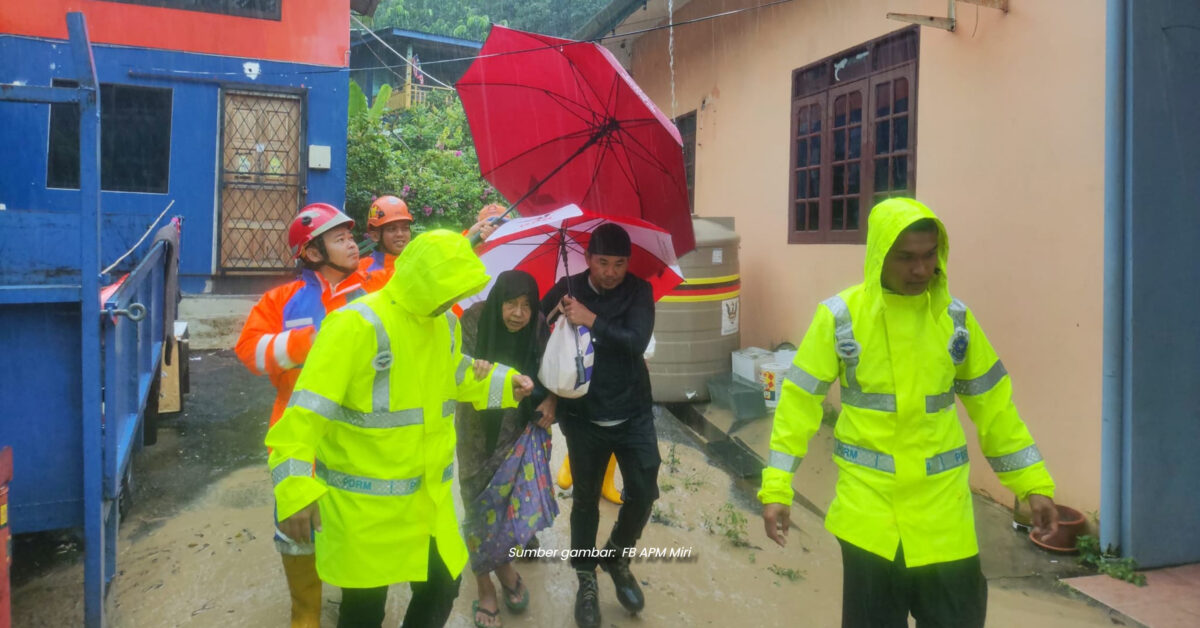 Hujan Berterusan Punca Miri Dilanda Banjir Dan Tanah Runtuh