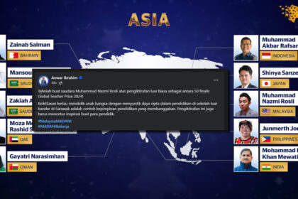 PMX Ucap Tahniah, Bangga Cikgu Di Sarawak Ini Tersenarai 50 Terbaik Dunia