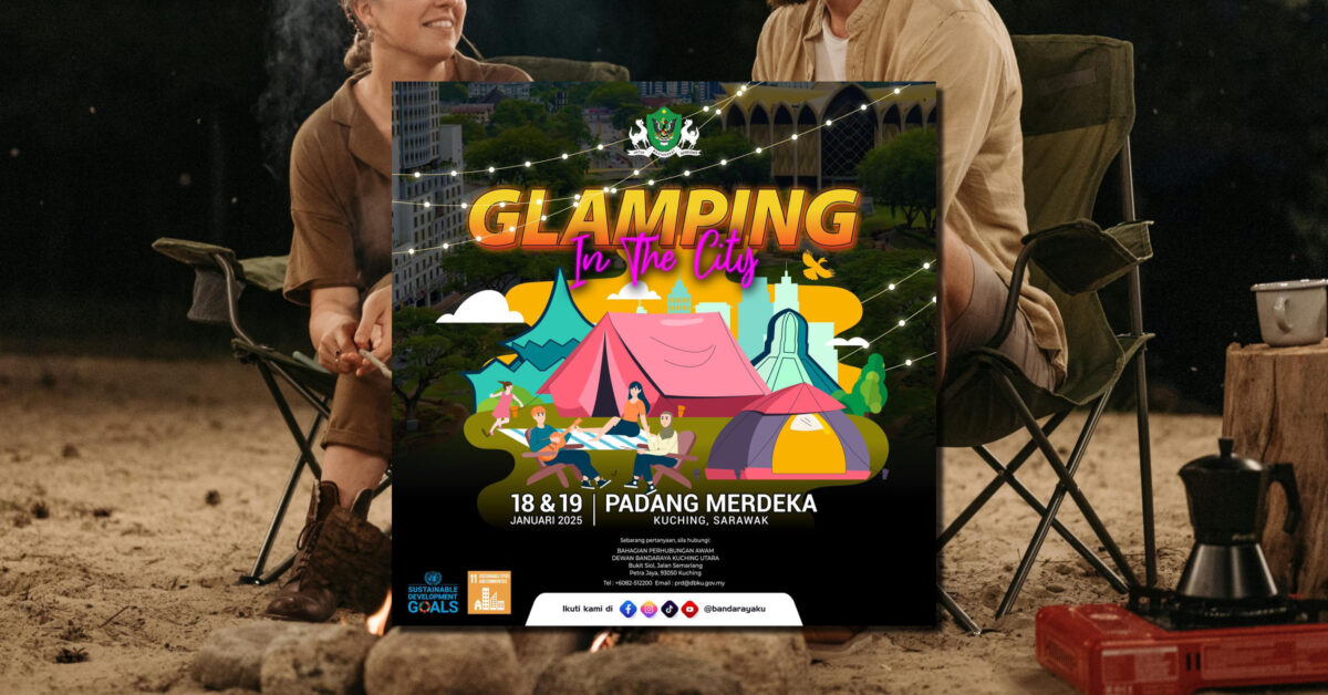 Staycation Rare Di Tengah Bandar Kuching, DBKU Anjur Aktiviti Glamping Di Padang Merdeka