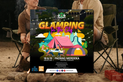 Staycation Rare Di Tengah Bandar Kuching, DBKU Anjur Aktiviti Glamping Di Padang Merdeka