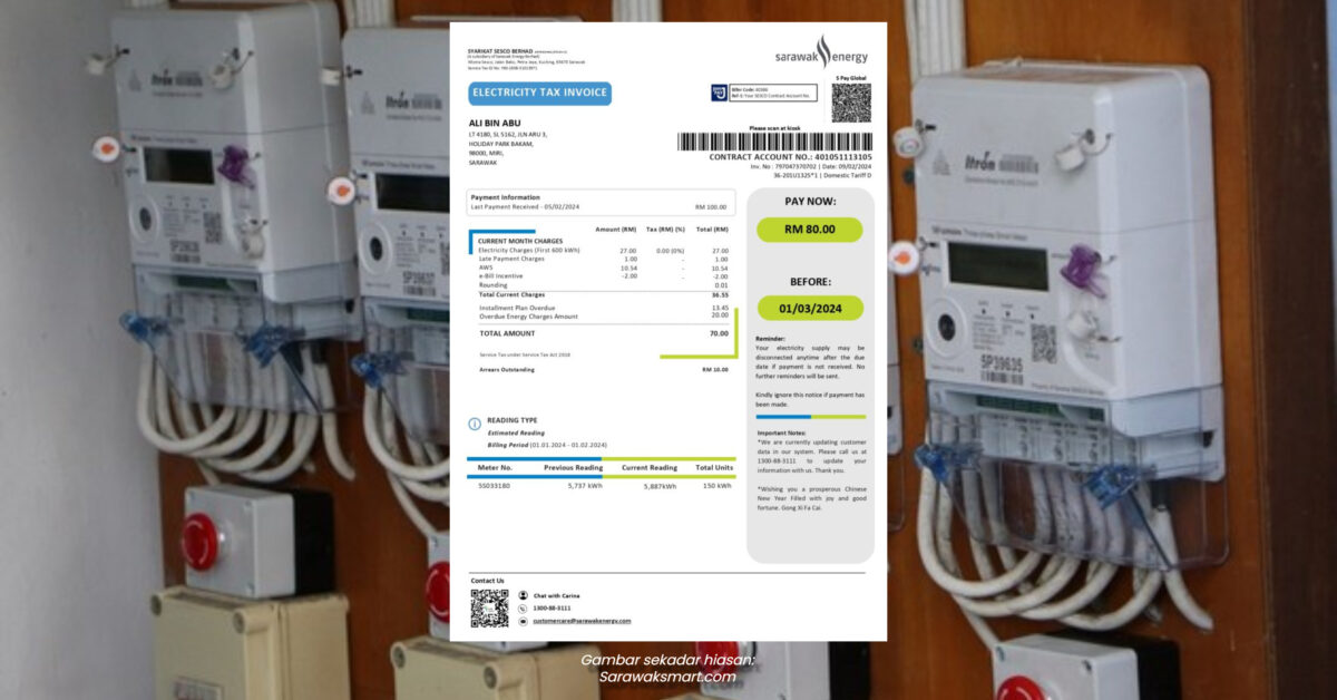Syarikat SESCO Perkenal Format Baharu Bil Elektrik Digital Mulai 20 Januari Ini