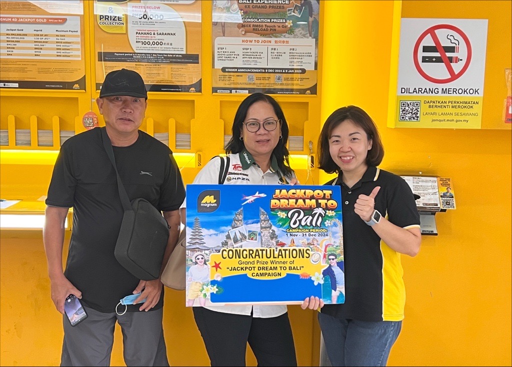 Rezeki Durian Runtuh, 2 Pemenang Sarawak Menang Jackpot Dream To Bali Magnum 4D