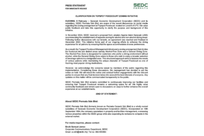 SEDC Umumkan Penangguhan Selepas Reaksi Awam