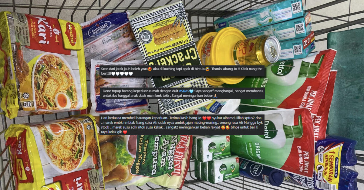 Rakyat Berterima Kasih Kepada Abg Jo, Kongsi Kegembiraan Dapat Beli Barang Guna Bantuan SKAS