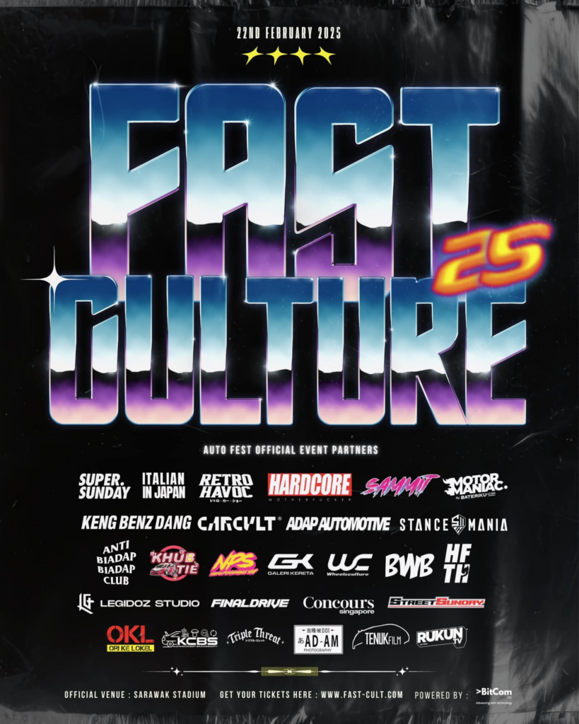 Fast Culture 25: Festival Auto & Muzik Pertama Sarawak Bakal Gegarkan Kuching