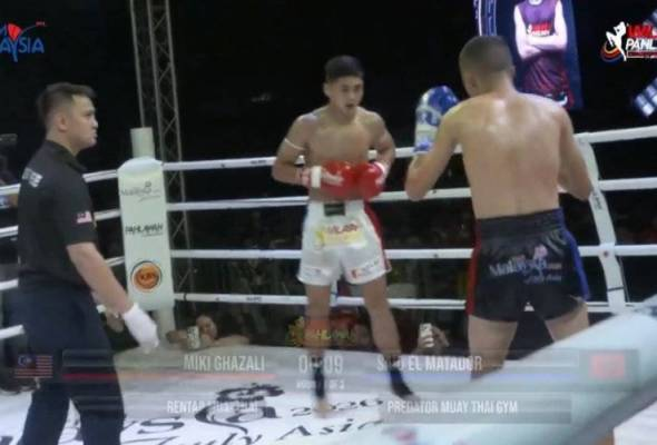 Miki Ghazali Tewaskan Lawan 10 Tahun Lebih Tua Di Kejohanan Muay Thai Antarabangsa