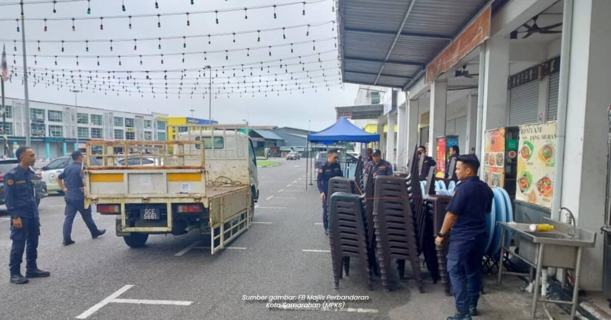 Salah Guna Ruang Parkir Awam, Premis Makanan Di Samarahan Disita MPKS