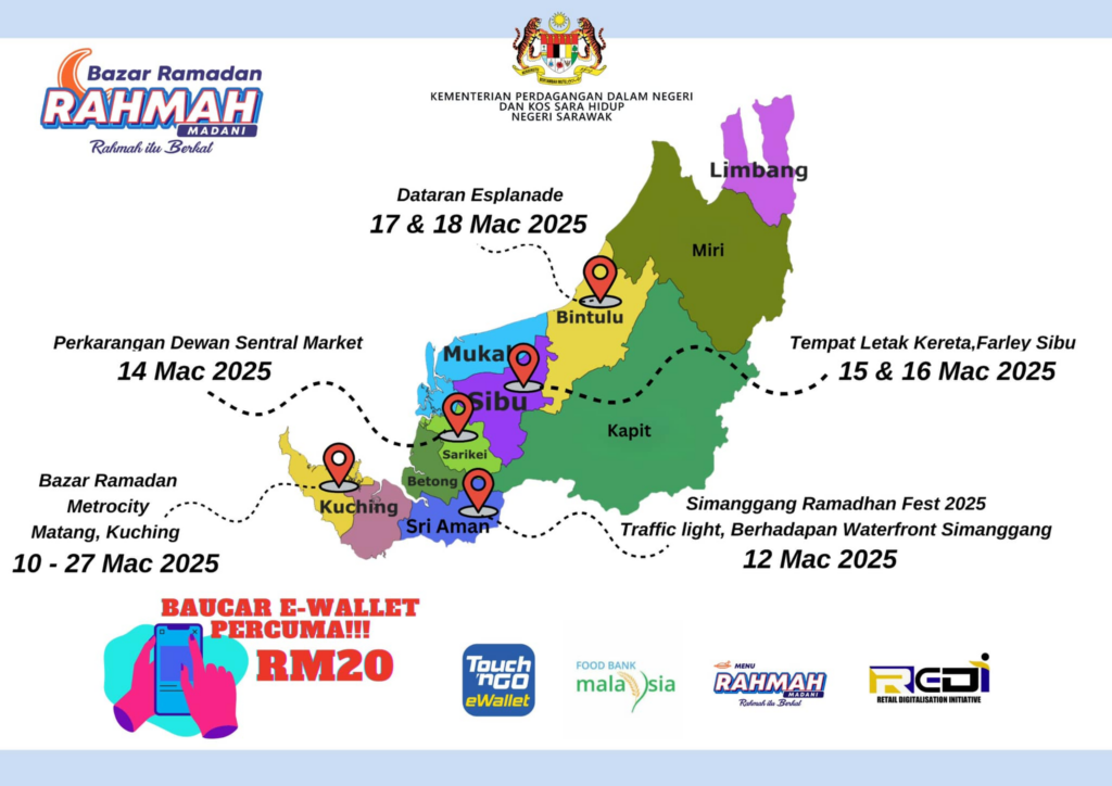 KPDN Sarawak Tawar Baucar E-Wallet Di Lima Lokasi Bazar Ramadan Rahmah