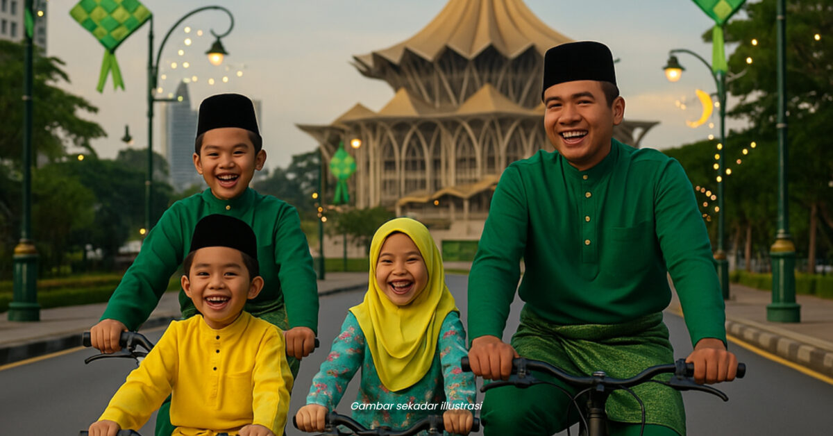 Kuching Car Free Morning Kali Ini Edisi Hari Raya Aidilfitri, Bawa Suasana Lebaran Di Tengah Bandar Kuching
