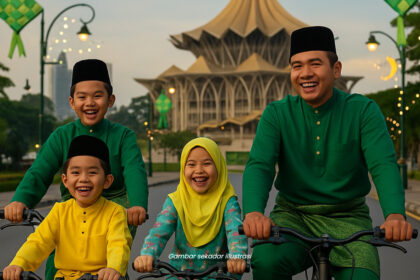 Kuching Car Free Morning Kali Ini Edisi Hari Raya Aidilfitri, Bawa Suasana Lebaran Di Tengah Bandar Kuching