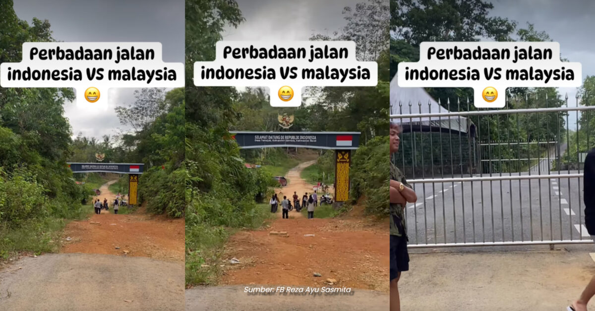 Orang Indonesia Bandingkan Keadaan Jalan Di Antara Sempadan Malaysia Dan Indonesia