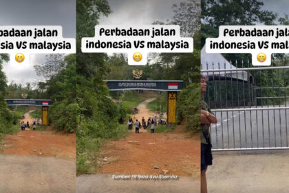 Orang Indonesia Bandingkan Keadaan Jalan Di Antara Sempadan Malaysia Dan Indonesia