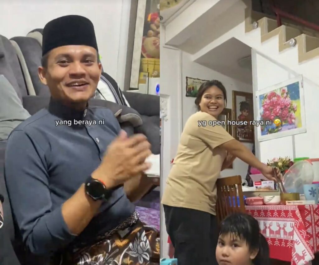 Rakan Iban Buat Open House, Rakan Muslim 'Sporting' Datang Beraya Berbaju Melayu Buat Ramai Terhibur
